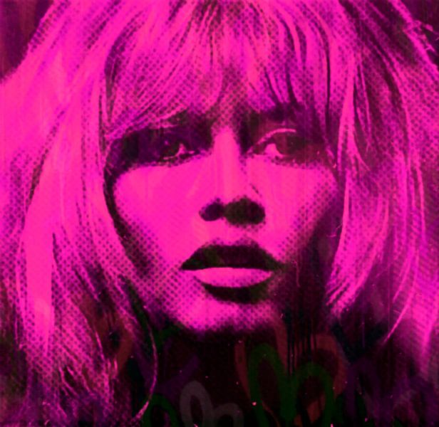 Motief Brigitte Bardot Roze Liefde Pop Art PUR van Felix von Altersheim