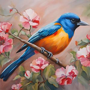 L'oiseau bleu qui parle