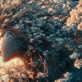 Mother Nature - Powerful Woman | Artwork full of feminine energy and natural power by Mel Digital Art