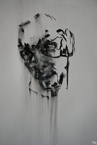 Gesicht schwarz-weiß