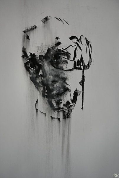 Visage noir et blanc par KB Prints