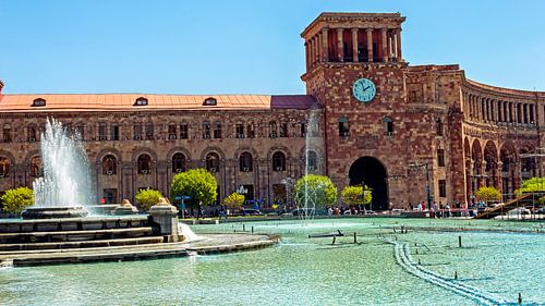 A fountain in central square Yerevan city