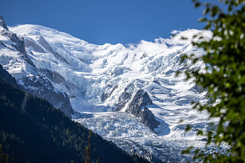 Mont-Blanc-Massiv von Chamonix aus gesehen