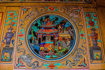 Decorative ornat at a Chinese Buddhist temple. by kall3bu