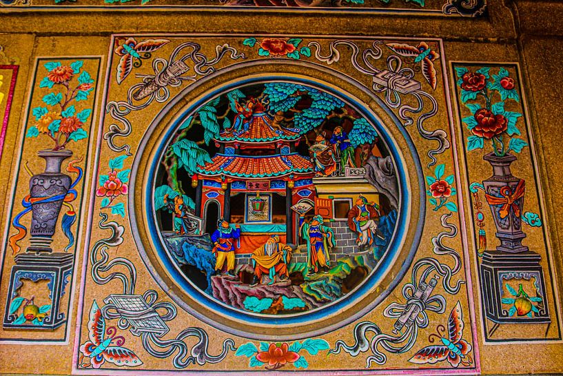 Ornement décoratif sur un temple bouddhiste chinois. par kall3bu