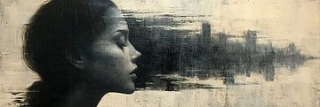 Vrouw Zwart-Wit | Urban Solace van Kunst Kriebels