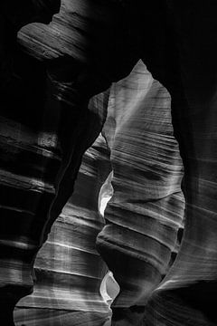 Antelope Canyon in Zwart Wit van Stefan Verheij
