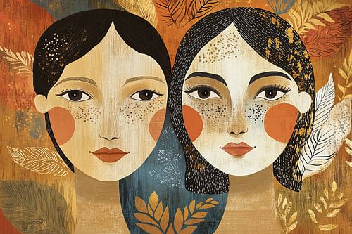 Portraits apaisants en beige