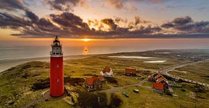 Leuchtturm Eierland Texel schöner Sonnenuntergang von Texel360Fotografie Richard Heerschap