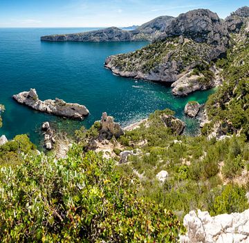 Calanque de Sugiton,  Ile Le Torpilleur, Cassis, Frankrijk van Rene van der Meer