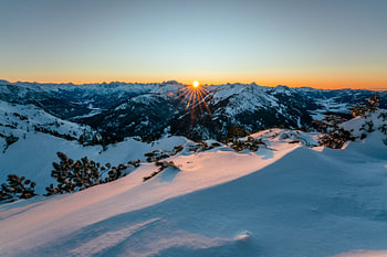 Sonnenuntergang über dem Lechtal