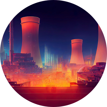 Energiecentrale VI in Neo Megacity van Josh Dreams Sci-Fi