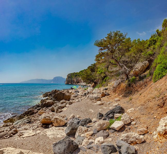 Beach full of rocks called Scorcio su Ziu Martine, Cala Gonone, Sardinia, Italy by Rene van der Meer