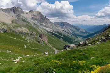Uitzicht op de Franse Alpen van Linda Schouw