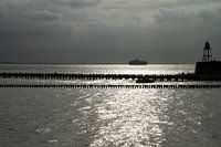 Zons ondergang op de Westerschelde