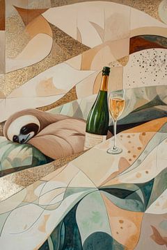 Liggende uil van Poster Art Shop