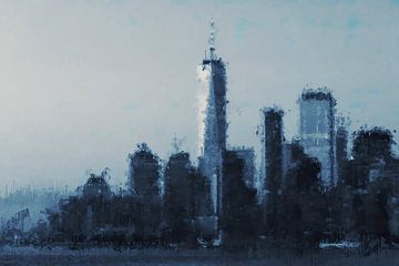 Stadtbild von New York mit One World Trade Center von Whale & Sons