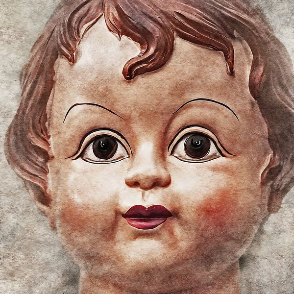 Belle tête de poupée en porcelaine par Art by Jeronimo
