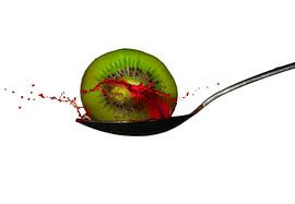 Kiwi splah fotografie von Pepijn Knoflook