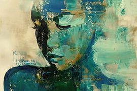 Abstrakte Frau | Frau Abstrakt von Blickfänger Gemälde