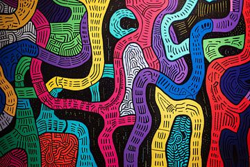 abstract digitaal schilderij van Egon Zitter