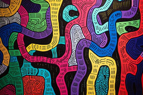 abstract digitaal schilderij