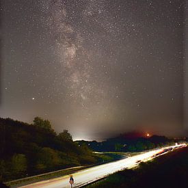 Voie lactée avec la lune sur Dorfworker