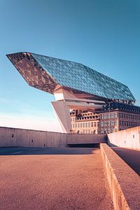 Hafenhaus Antwerpen – Zaha Hadid – Goldene Stunde – Vertikal