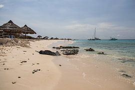 Beach on Klein Curacao by Janny Beimers