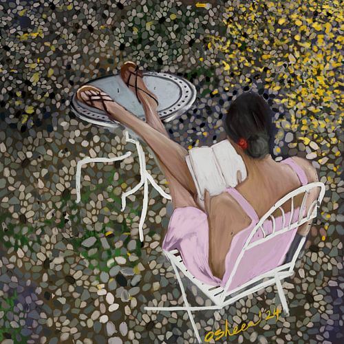 Rustig lezen in de tuin