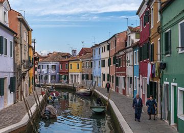 Straßenszene in Burano, Venedig