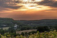 Aube sur les collines d'Occitanie France