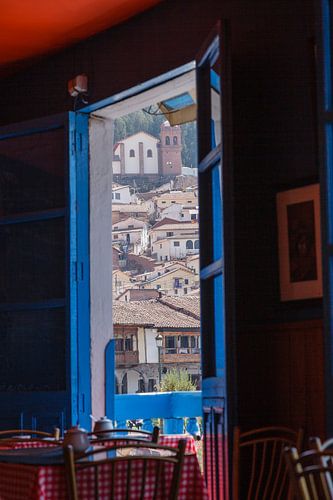 Cuzco, Peru, view of the city from a restaurant by Martin Stevens