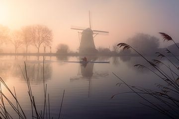 Rowing on the Amstel by Thijs Friederich