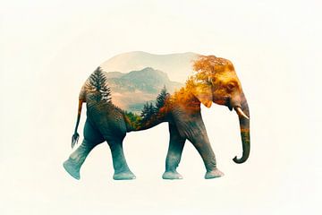 Natuur in de olifant van Poster Art Shop