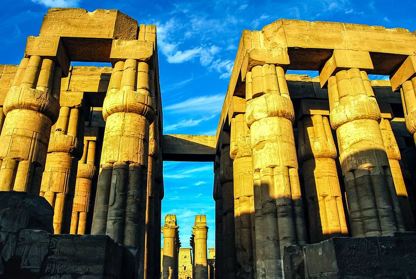 Colonnes du temple de Louxor à Louxor en Égypte par Dieter Walther