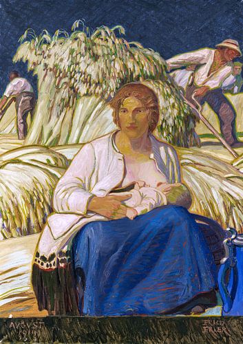 Corn harvest, ERICH ERLER, 1914 by Atelier Liesjes