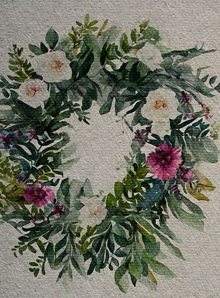 Boho Flower Wreath No.02 | The Bohemian Vintage Collection by MadameRuiz