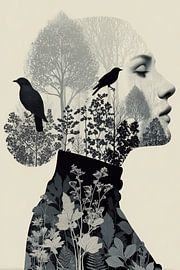 surreale abstrakte Porträt Frau