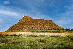 Berg Castildetierra im Naturpark Bardenas Reales, Navarra, Spanien