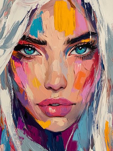 Modernes abstraktes Porträt