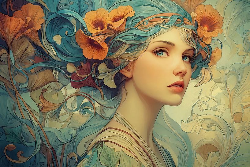 Portrait Art Nouveau n° 7 par Studio BB