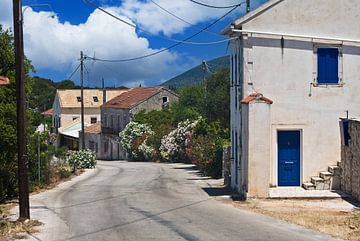 Straatview op het Griekse eiland Kefalonia van Hans Vos Fotografie