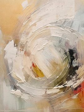 Abstract mixed media Art - Earth tones - 2 van Studio Pieternel
