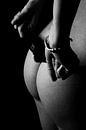 Naakte vrouw trekt string uit von Retinas Fotografie Miniaturansicht