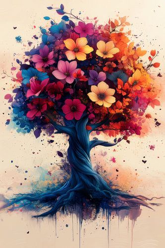 Baum der Farben - Abstrakte natürliche Harmonie