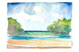 Caribische eenzaamheid bij Frenchmans Cove in Jamaica van Markus Bleichner