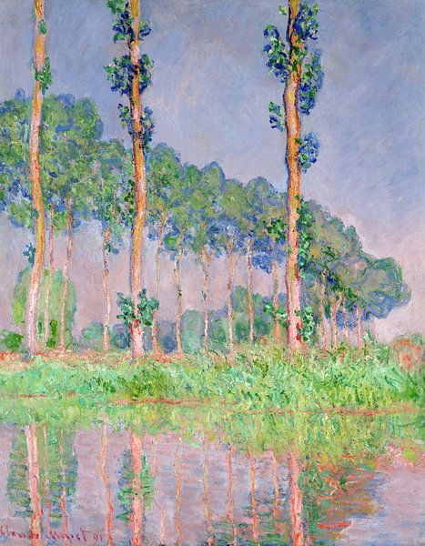Claude Monet,Peupliers, effet rose, 1891 par finemasterpiece