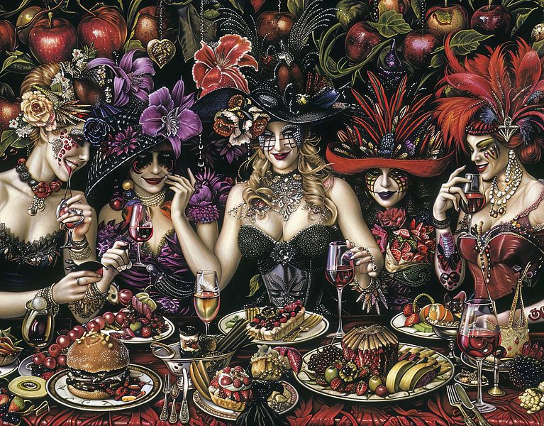 illustration of women in the spotlight by Egon Zitter