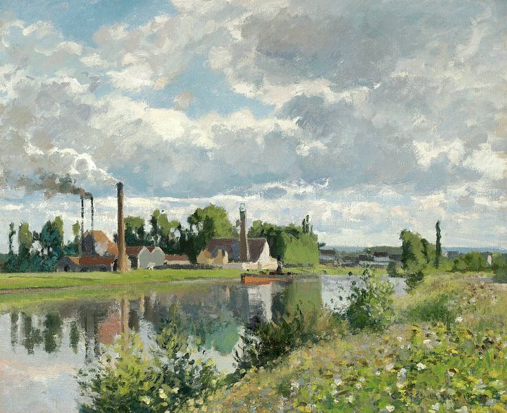 Camille Pissarro,The river Oise near Pontoise, 1873 by finemasterpiece